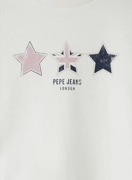 Sweatshirt Pepe Jeans Alaia weiß für Mädchen.