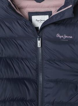 Pepe Jeans gesteppte marineblaue Jacke für Mädchen