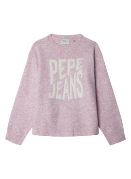 Pullover Pepe Jeans Bekky in Rosa für Mädchen.