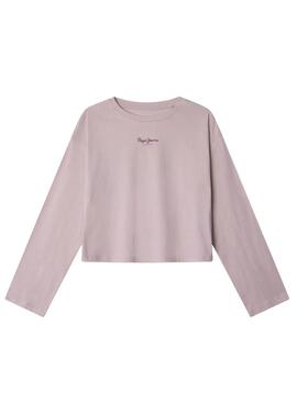 T-shirt Pepe Jeans Ally rosa für Mädchen.