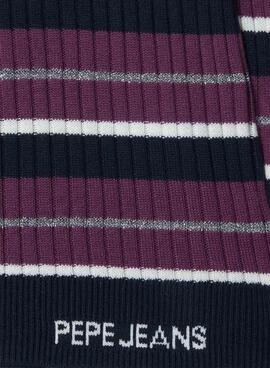 Pullover von Pepe Jeans mit gerippten Streifen für Mädchen.