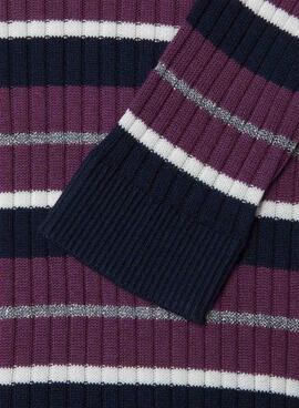 Pullover von Pepe Jeans mit gerippten Streifen für Mädchen.