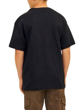 T-Shirt Jack and Jones Caleb Varsity Schwarz Kinder