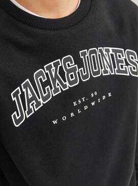 Pullover Jack and Jones Caleb Varsity schwarz Kinder