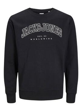 Pullover Jack and Jones Caleb Varsity schwarz Kinder