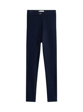 Leggings Tommy Hilfiger eng anliegendes Rhine-Logo in Marineblau für Mädchen.
