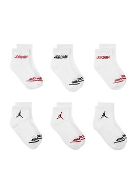 Pack Socken Jordan weiß für Mädchen und Jungen