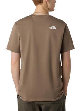 Herren T-Shirt The North Face Simple Dome in Braun