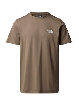 Herren T-Shirt The North Face Simple Dome in Braun