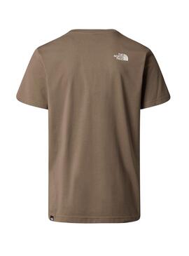 Herren T-Shirt The North Face Simple Dome in Braun