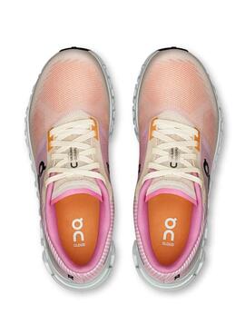 Turnschuhe On Cloud 6 rosa und orange für Damen