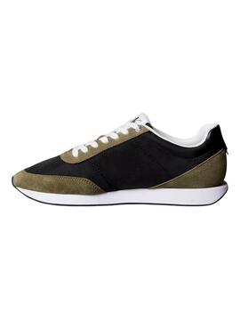 Turnschuhe Calvin Klein Jeans Retro Runner Schwarz und Grün für Herren
