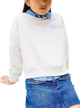 Tommy Hilfiger Varsity Logo Gray Mädchen-Sweatshirt.