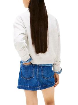 Tommy Hilfiger Varsity Logo Gray Mädchen-Sweatshirt.