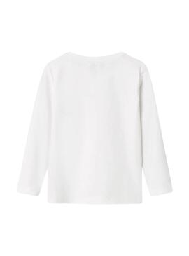 T-shirt Name It Lira weiß mit Herzen für Mädchen