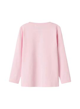 T-Shirt Name It Lira in Rosa mit Herz für Mädchen