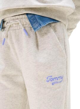 Jogger Hose Tommy Hilfiger Varsity grau Mädchen