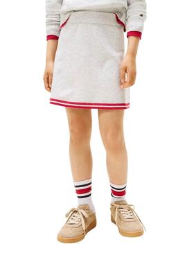 Tommy Hilfiger Varsity grauer Strickrock für Mädchen