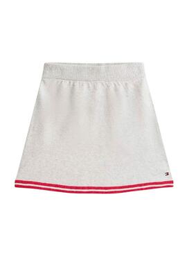 Tommy Hilfiger Varsity grauer Strickrock für Mädchen