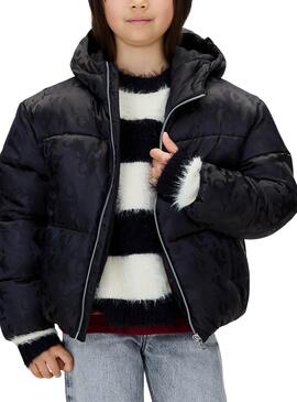 Gepolsterte Jacke Calvin Klein Logos schwarz Mädchen