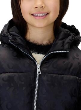 Gepolsterte Jacke Calvin Klein Logos schwarz Mädchen