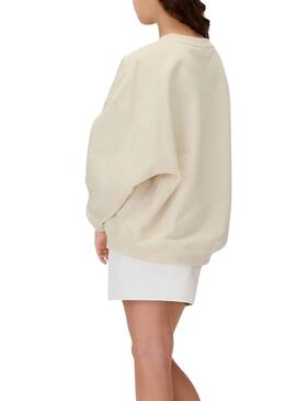 Kapuzenpullover Calvin Klein Towling Monolog beige Mädchen