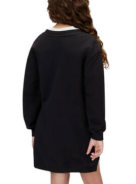 Kleid Calvin Klein Towling Monogramm schwarz Mädchen