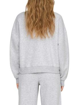 Sweatshirt Only Best Grau für Damen