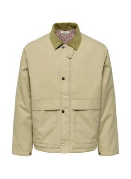 Only and Sons Kosmo Beige Jacke für Herren.