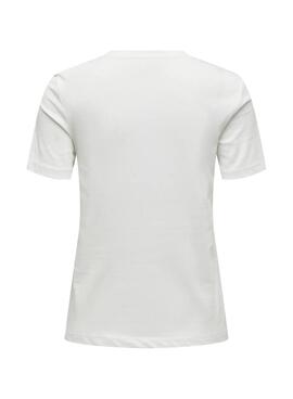 T-Shirt Only Tanya Love Weiß für Damen