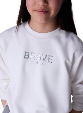 Sweatshirt Mayoral Brave in Weiß für Mädchen
