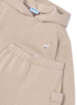 Set Mayoral Sweatshirt und Rock Cargo beige Mädchen