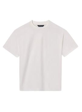 T-Shirt Mayoral Druck Relief Weiß für Jungen