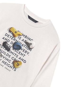T-shirt Mayoral mit weißem Druck für Jungen.