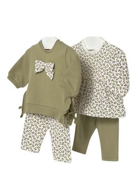 Set Mayoral 4-teiliges Leggings-Set in Grün für Babys