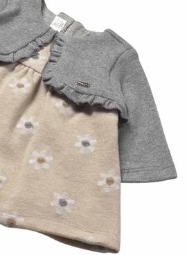 Kleid von Mayoral mit grauer Jacke für Babys