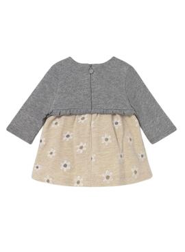 Kleid von Mayoral mit grauer Jacke für Babys