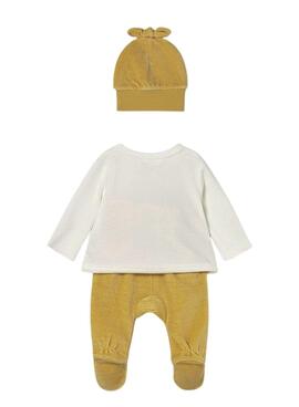 Set Mayoral 3-teiliges Ensemble gelber Babyschuh