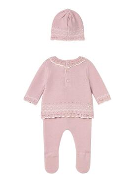 Mayoral 3-teiliges Strick-Set in Rosa für Babys.