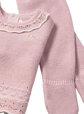 Mayoral 3-teiliges Strick-Set in Rosa für Babys.