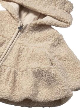Mayoral Baby Pelzjacke mit Kapuze in Beige