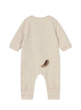 Strampler Mayoral mit bestickten Applikationen in Beige für Babys.