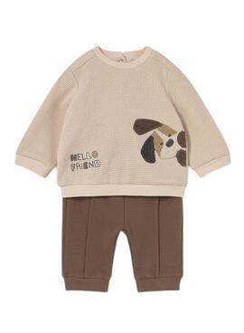 Mayoral 4-teiliges Set in Braun für Babys