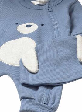 Strampler Mayoral Bär mit blauer Mütze für Babys