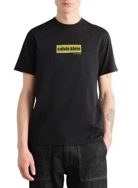 T-shirt Calvin Klein Line Logo Schwarz für Herren