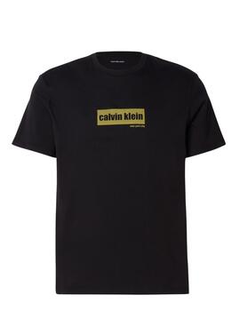 T-shirt Calvin Klein Line Logo Schwarz für Herren