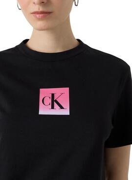 T-shirt Calvin Klein Jeans Classic Boxed Schwarz für Damen