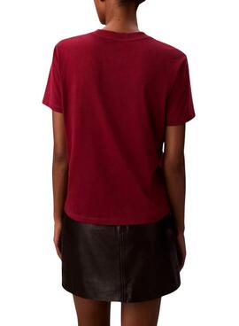 T-shirt Calvin Klein Jeans Institutional Logo in weinrot für Frauen