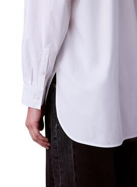 Hemd Calvin Klein Jeans Popeline Weiß für Damen