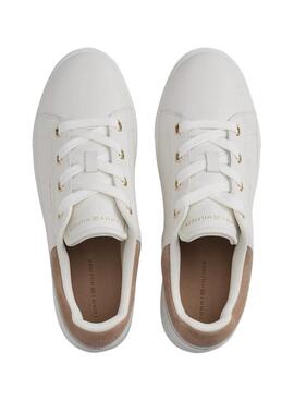Turnschuhe Tommy Hilfiger Casual Cupsole weiß für Damen.